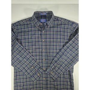 Sir Pendleton Green Plaid Chisholm Hunting Tartan Worsted Wool Shirt Men's Large